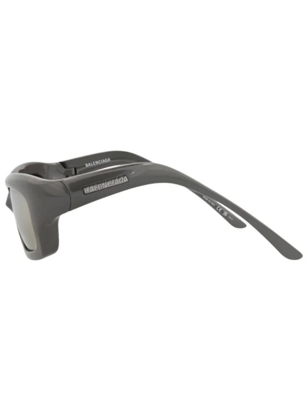 New Balenciaga Mens Square/Rectangle Grey Grey White Fashion Designer Sunglasses